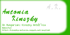 antonia kinszky business card